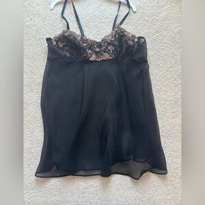 Seductive Wear by Cinema Etoile Sheer Lace Babydoll Nightgown sizes Large